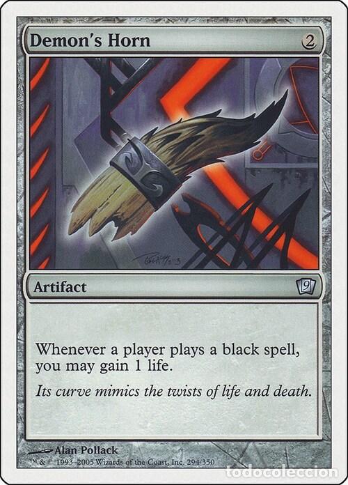 Trading Cards: Carta MTG-Corno del Demone-Nona Edizione-N.294-ITA-Poor- - Magic the Gathering