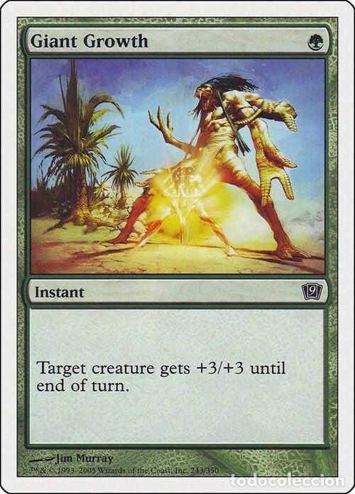 Trading Cards: Carta MTG-Crescita Gigante-Nona Edizione-N.269-ITA-Good- - Magic the Gathering