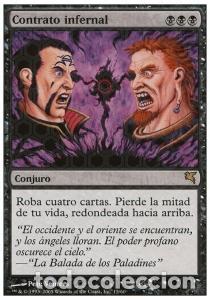 Trading Cards: Carta MTG-Contratto Infernale-Salvat-Hachette-N.037-ITA-EX- - Magic the Gathering