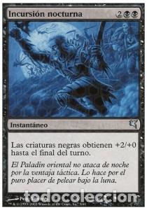 Trading Cards: Carta MTG-Raid Notturno-Salvat-Hachette-N.049-ITA-LP- - Magic the Gathering