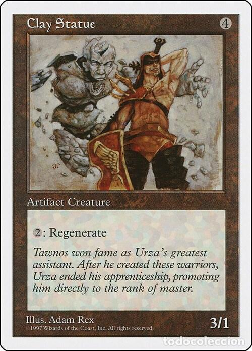 Trading Cards: Carta MTG-Statua di Argilla-Quinta Edizione-N.305-ITA-EX- - Magic the Gathering
