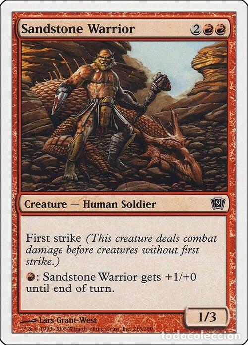 Trading Cards: Carta MTG-Guerriero di Arenaria-Nona Edizione-N.215-ITA-EX- - Magic the Gathering