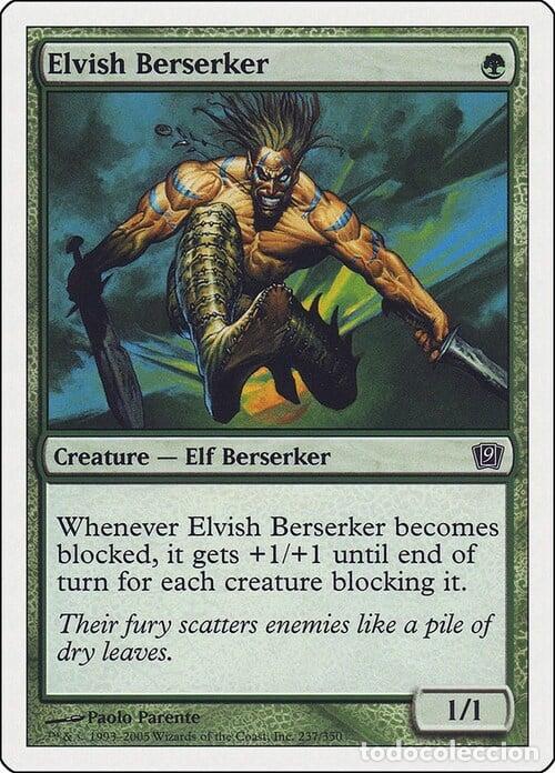 Trading Cards: Carta MTG-Elfo Berserker-Nona Edizione-N.263-ITA-EX- - Magic the Gathering