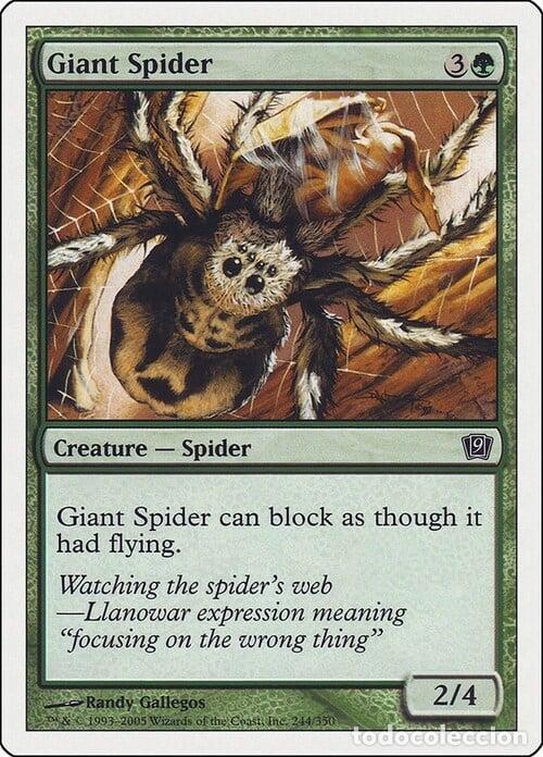 Trading Cards: Carta MTG-Ragno Gigante-Nona Edizione-N.246-ITA-EX- - Magic the Gathering