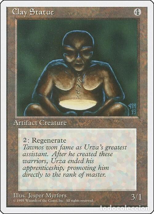 Trading Cards: Carta MTG-Statua di Argilla-Quarta Edizione-N.305-ITA-Played- - Magic the Gathering
