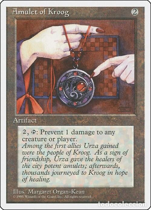 Trading Cards: Carta MTG-Amuleto di Kroog-Quarta Edizione-N.345-ITA-EX- - Magic the Gathering