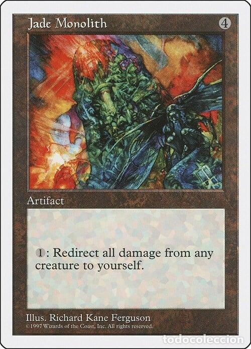 Trading Cards: Carta MTG-Jade Monolith-Quinta Edizione-N.255-EN-EX- - Magic the Gathering