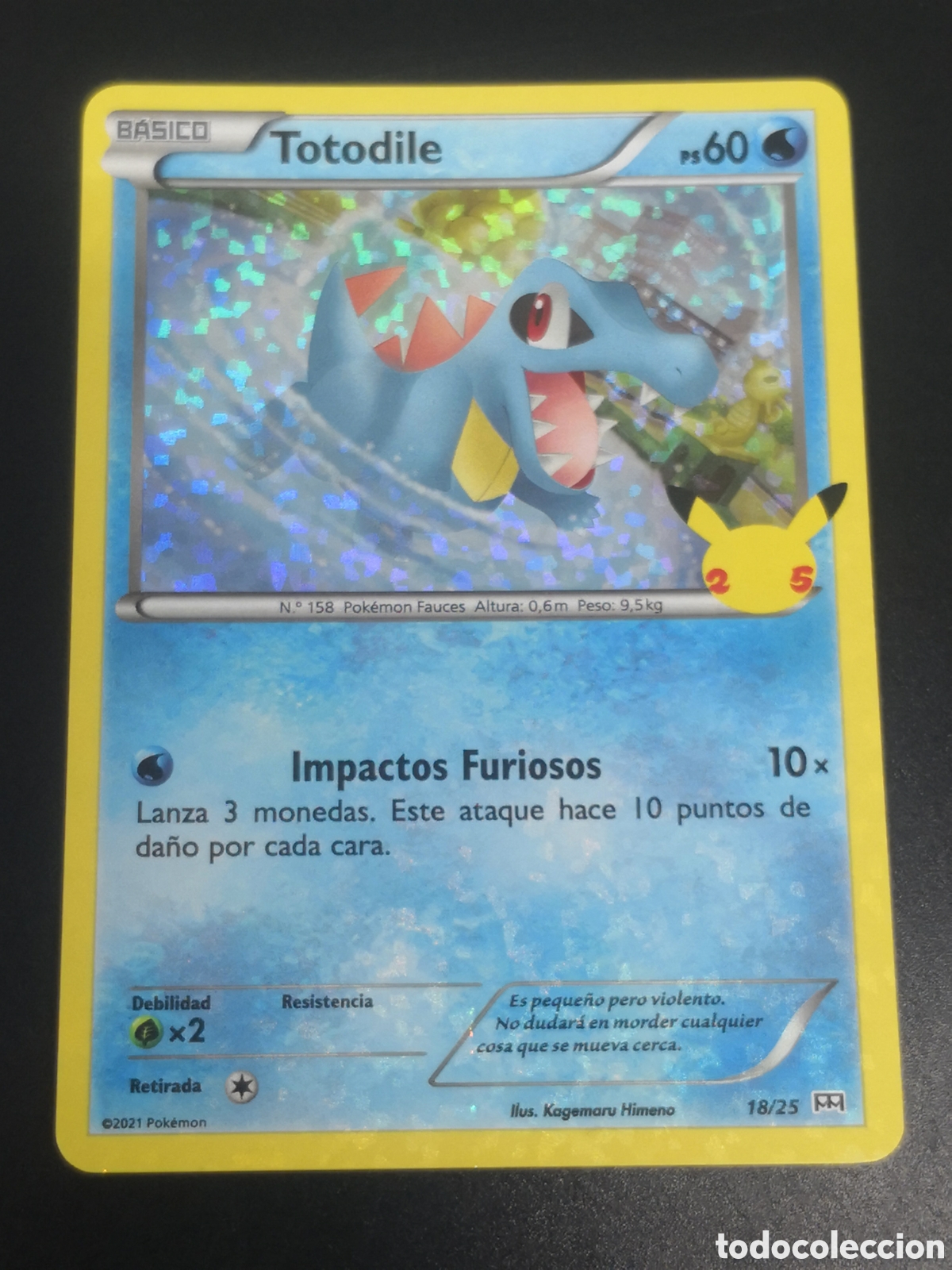 Sammelkarten: holo 18 TOTODILE 25 ANIVERSARIO POKEMON MC DONALDS MAC 2021 NINTENDO CROMOS CROMO TRADING CARDS GAME