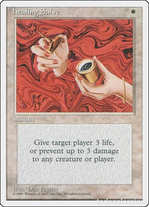 Trading Cards: Carta MTG-Healing Salve-Quarta Edizione-N.055-EN-Good- - Magic the Gathering