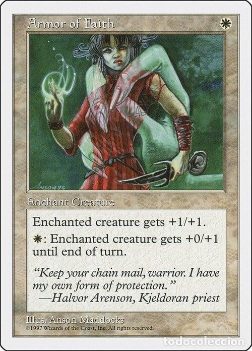 Trading Cards: Carta MTG-Armor of Faith-Quinta Edizione-N.008-EN-Good- - Magic the Gathering