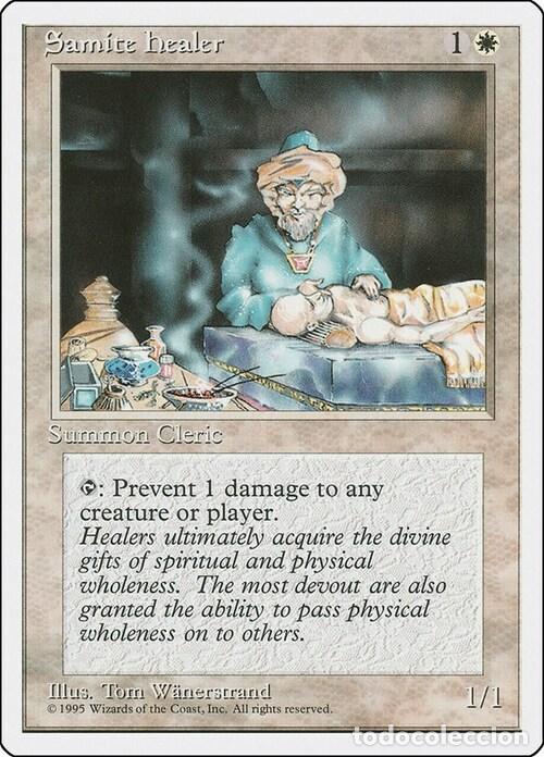 Trading Cards: Carta MTG-Guaritore Bianco-Quarta Edizione-N.047-ITA-Played- - Magic the Gathering