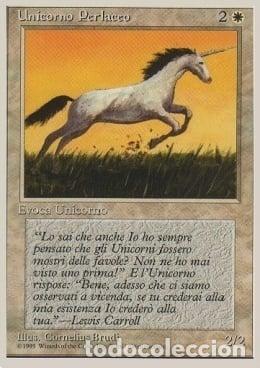Trading Cards: Carta MTG-Unicorno Perlaceo-Foreign White Bordered-N.009-ITA-EX- - Magic the Gathering