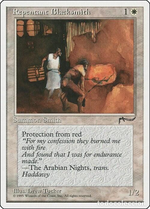 Trading Cards: Carta MTG-Repentant Blacksmith-Chronicles-N.001-EN-EX- - Magic the Gathering