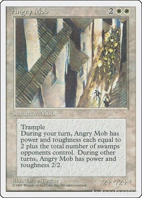 Trading Cards: Carta MTG-Angry Mob-Quarta Edizione-N.005-EN-EX- - Magic the Gathering