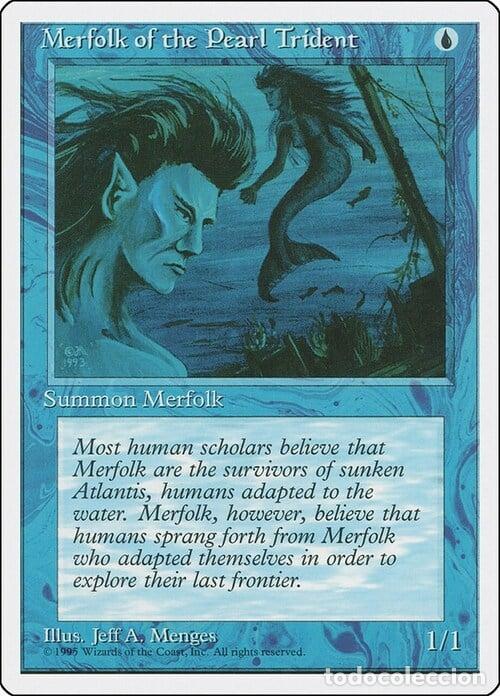 Trading Cards: Carta MTG-Tritone dal Tridente Perlaceo-Quarta Edizione-N.076-ITA-Played- - Magic the Gathering