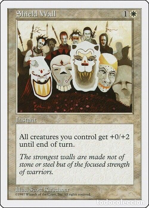Trading Cards: Carta MTG-Shield Wall-Quinta Edizione-N.008-EN-Good- - Magic the Gathering