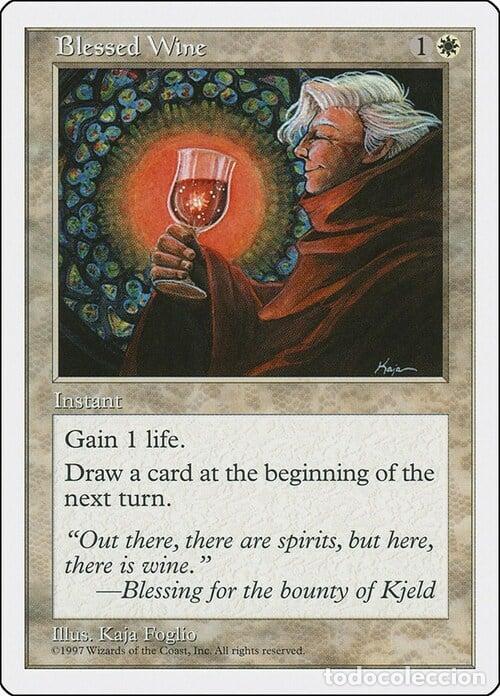 Trading Cards: Carta MTG-Blessed Wine-Quinta Edizione-N.063-EN-EX- - Magic the Gathering