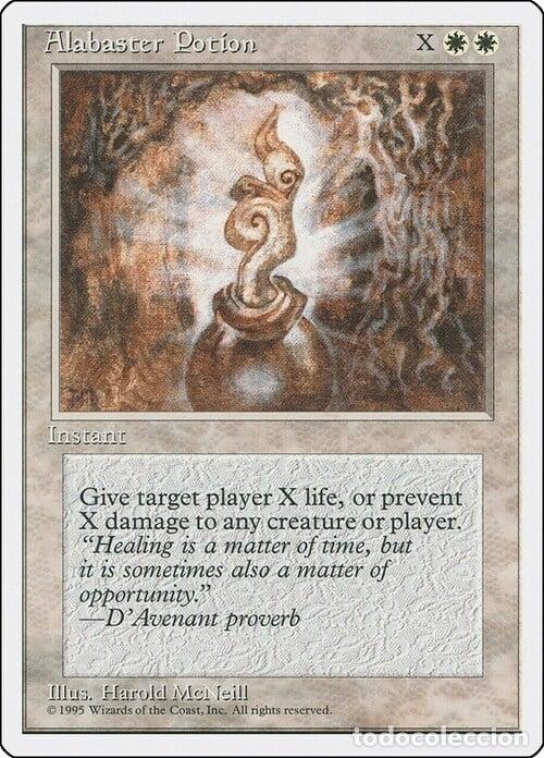 Trading Cards: Carta MTG-Pozione d'Alabastro-Quarta Edizione-N.008-ITA-Good- - Magic the Gathering
