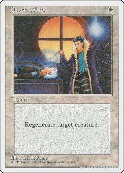 Trading Cards: Carta MTG-Death Ward-Quarta Edizione-N.021-EN-Good- - Magic the Gathering