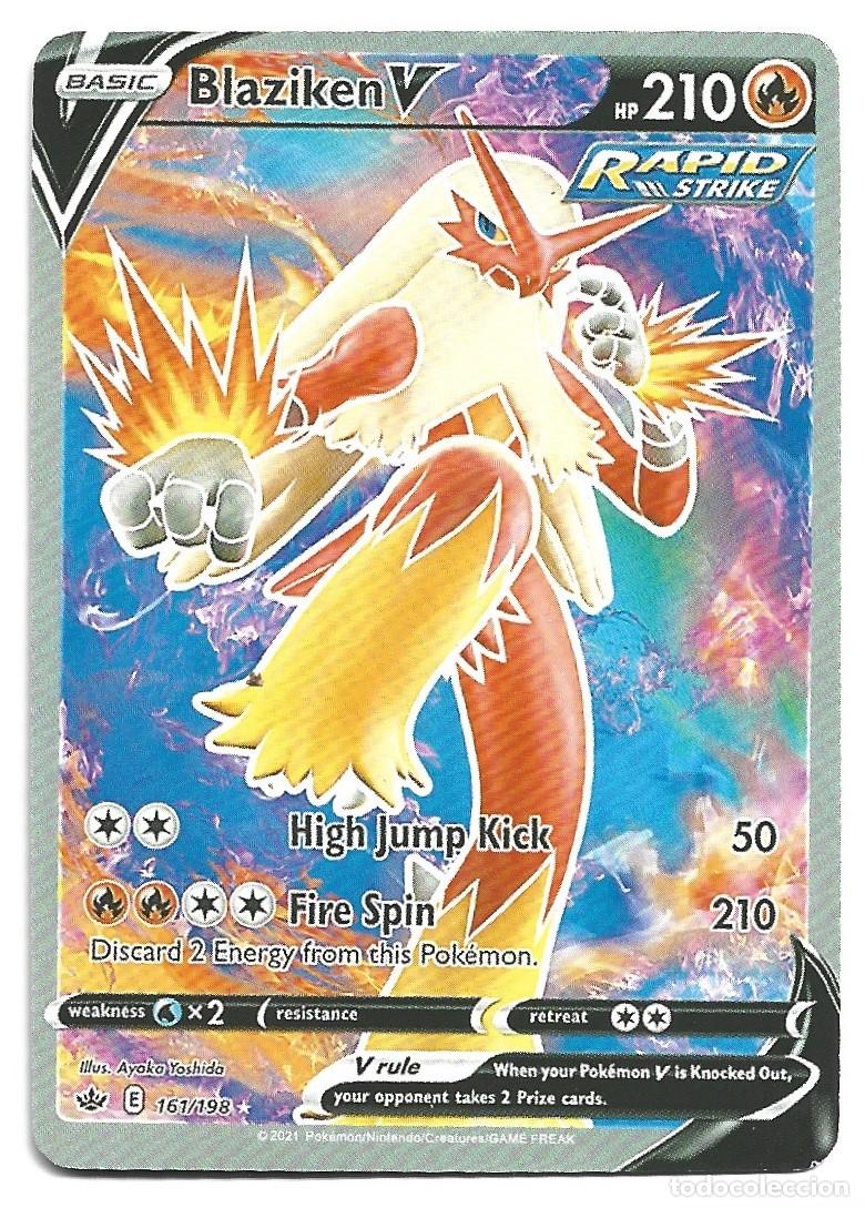 Trading cards: CROMOS DE POK&Eacute;MON DE BASIC BLAZIKEN V HP 210 DEL A&Ntilde;O 2021 - Foto 1