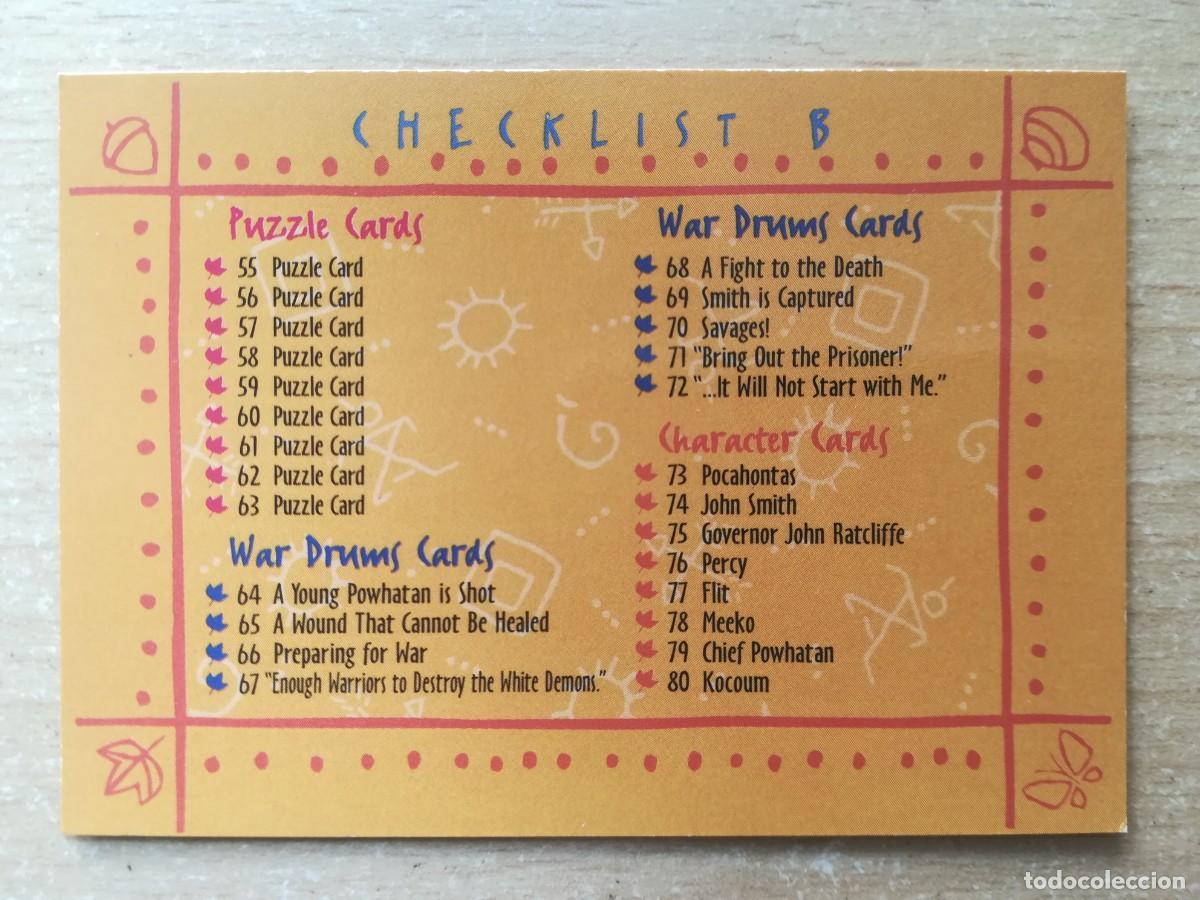 Trading cards: Pocahontas N&ordm; 90. Checklist B. Skybox - Foto 1