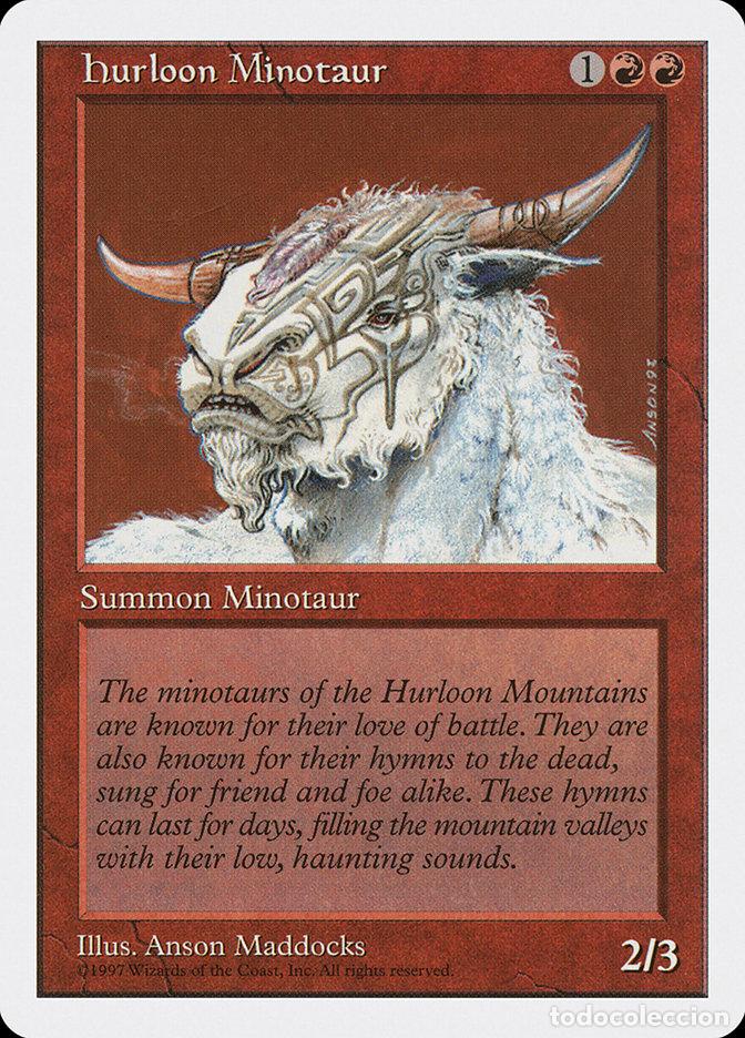 Trading Cards: Carta MTG-Hurloon Minotaur-Quinta Edizione-N.214-EN-Good- - Magic the Gathering