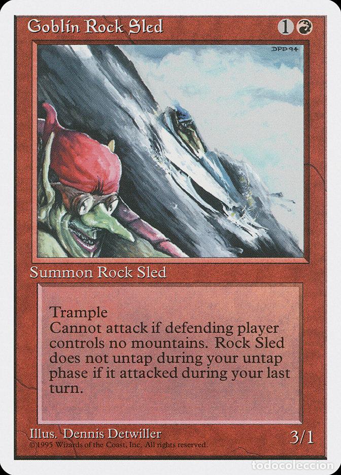 Trading Cards: Carta MTG-Slitta da Roccia dei Goblin-Quarta Edizione-N.151-ITA-EX- - Magic the Gathering