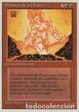 Trading Cards: Carta MTG-Elementale del Fuoco-Foreign White Bordered-N.158-ITA-EX- - Magic the Gathering