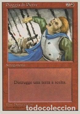 Trading Cards: Carta MTG-Pioggia di Pietre-Foreign White Bordered-N.140-ITA-Good- - Magic the Gathering