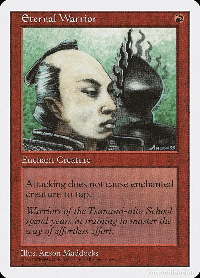 Trading Cards: Carta MTG-Guerriero Eterno-Quarta Edizione-N.180-ITA-EX- - Magic the Gathering