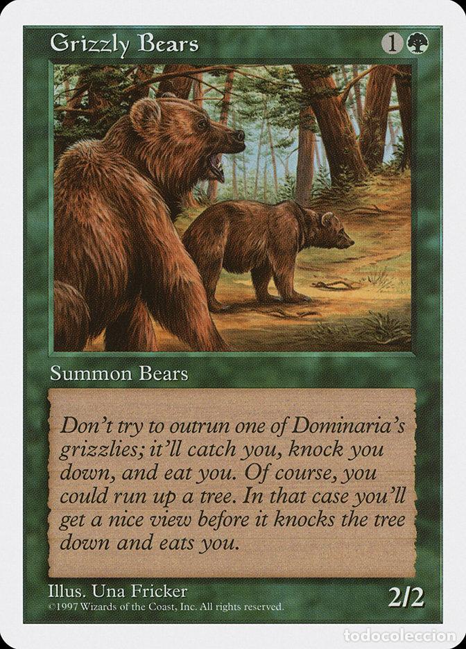 Trading Cards: Carta MTG-Grizzly Bears-Quinta Edizione-N.291-EN-EX- - Magic the Gathering