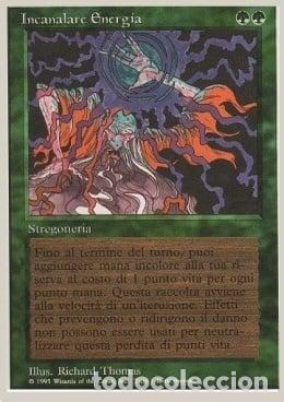 Trading Cards: Carta MTG-Incanalare Energia-Foreign White Bordered-N.236-ITA-EX- - Magic the Gathering