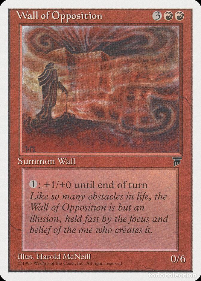Trading Cards: Carta MTG-Wall of Opposition-Chronicles-N.048-EN-EX- - Magic the Gathering