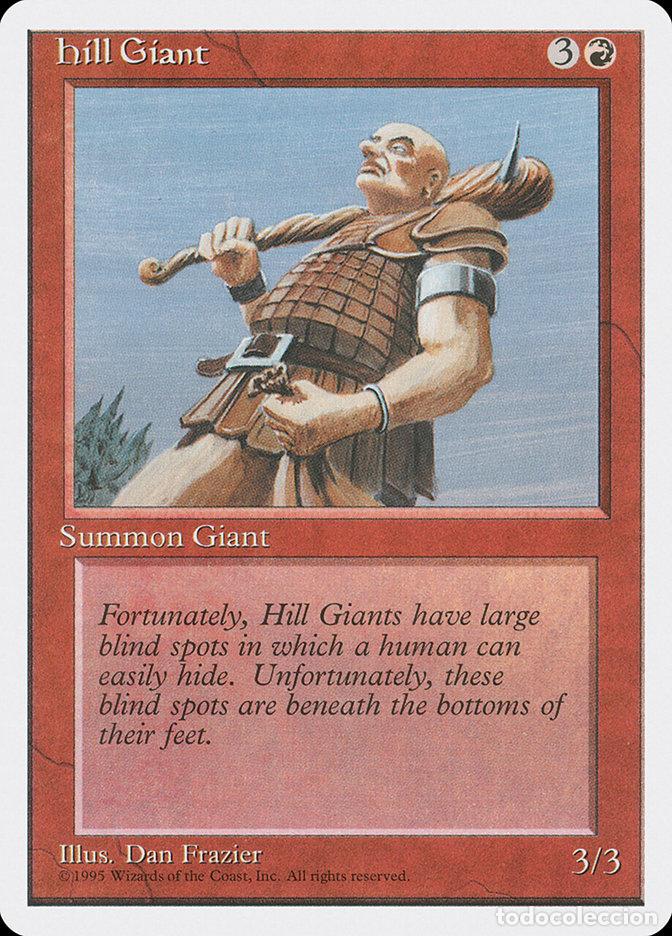 Trading Cards: Carta MTG-Hill Giant-Quarta Edizione-N.181-EN-Poor- - Magic the Gathering