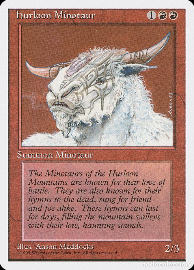 Trading Cards: Carta MTG-Minotauro di Hurloon-Quarta Edizione-N.219-ITA-EX- - Magic the Gathering
