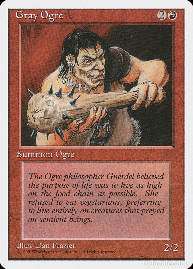 Trading Cards: Carta MTG-Gray Ogre-Quarta Edizione-N.227-EN-Good- - Magic the Gathering
