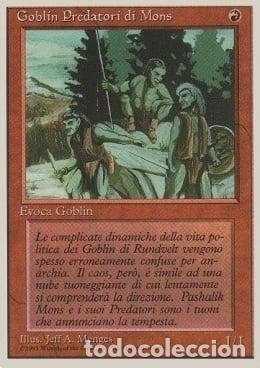 Trading Cards: Carta MTG-Goblin Predatori di Mons-Foreign White Bordered-N.251-ITA-EX- - Magic the Gathering