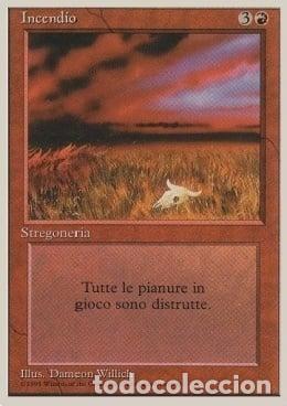 Trading Cards: Carta MTG-Incendio-Foreign White Bordered-N.195-ITA-EX- - Magic the Gathering