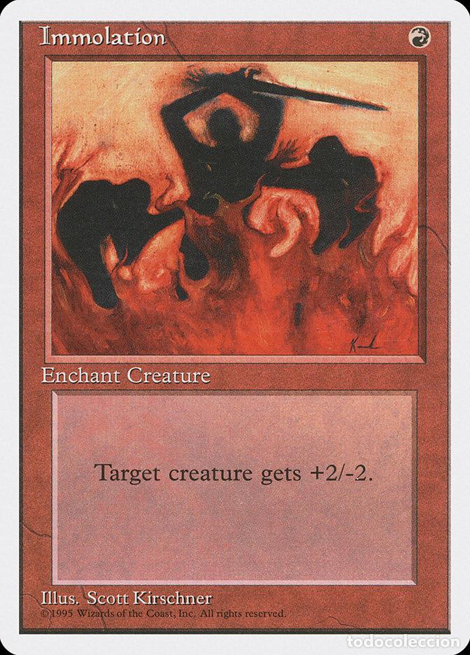 Trading Cards: Carta MTG-Immolazione-Quarta Edizione-N.191-ITA-EX- - Magic the Gathering