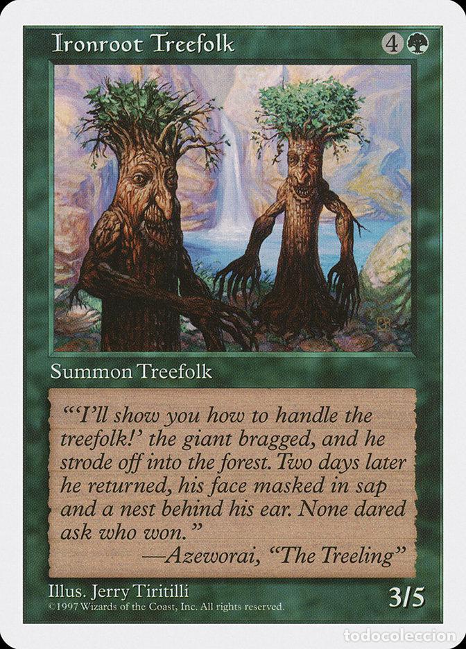 Trading Cards: Carta MTG-Ironroot Treefolk-Quinta Edizione-N.301-ITA-EX- - Magic the Gathering