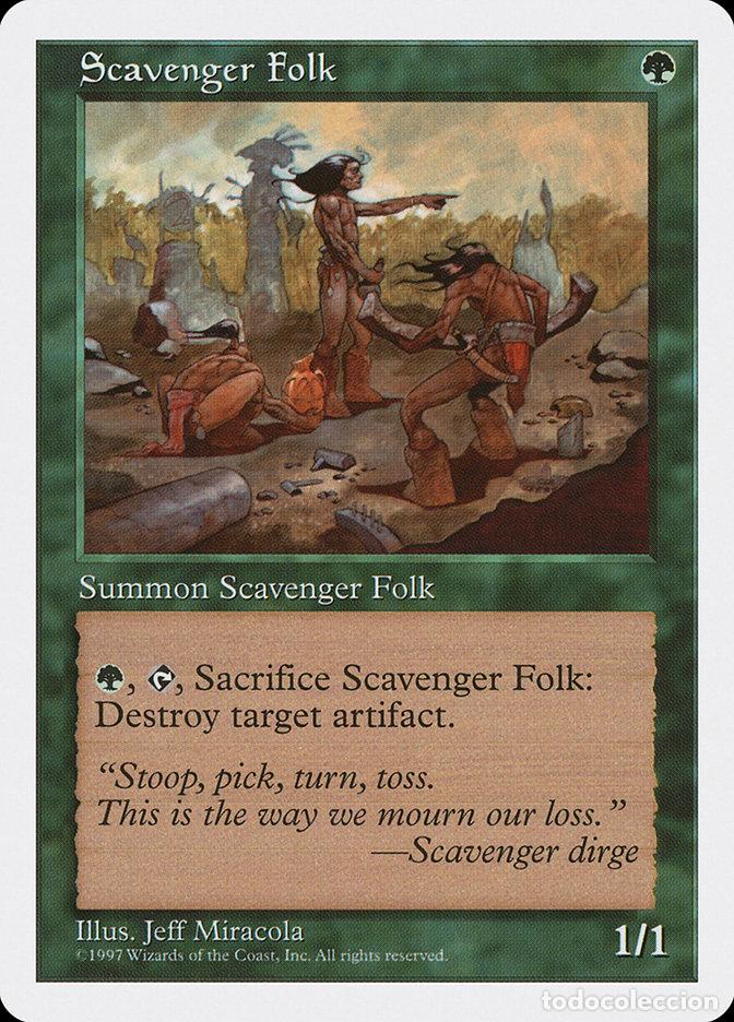 Trading Cards: Carta MTG-Scavenger Folk-Quinta Edizione-N.340-EN-Good- - Magic the Gathering