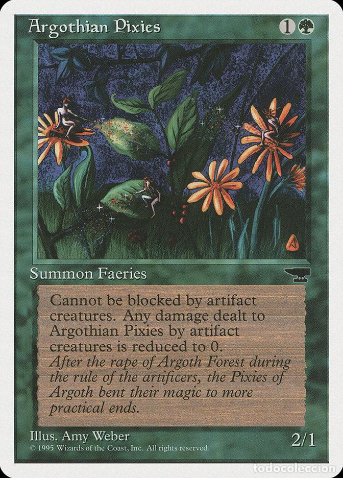 Trading Cards: Carta MTG-Argothian Pixies-Chronicles-N.287-EN-Good- - Magic the Gathering