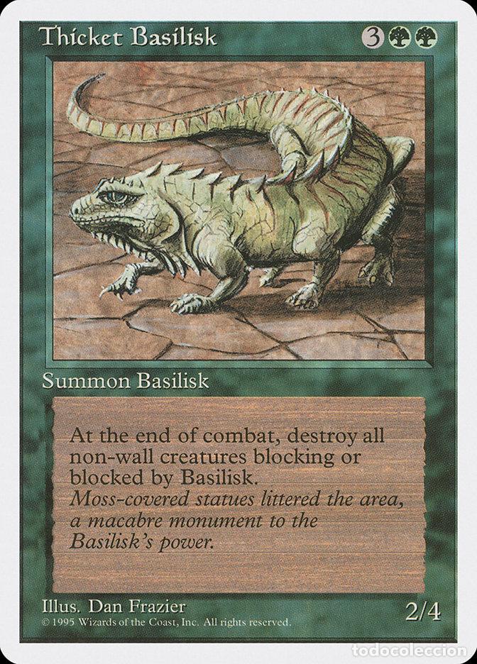 Trading Cards: Carta MTG-Thicket Basilisk-Quarta Edizione-N.268-EN-EX- - Magic the Gathering