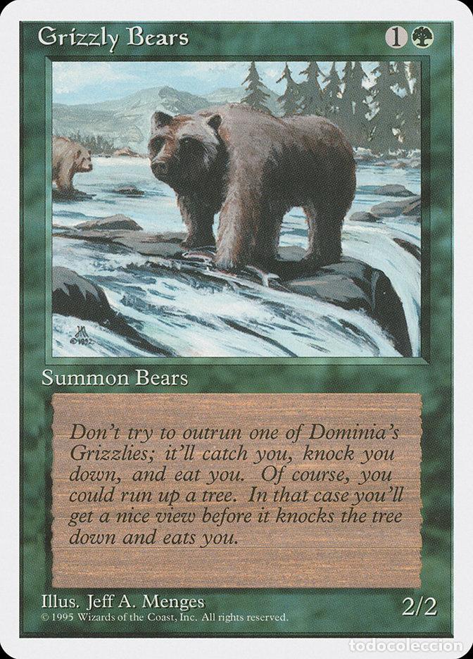 Trading Cards: Carta MTG-Orso Grizzly-Quarta Edizione-N.213-ITA-EX- - Magic the Gathering