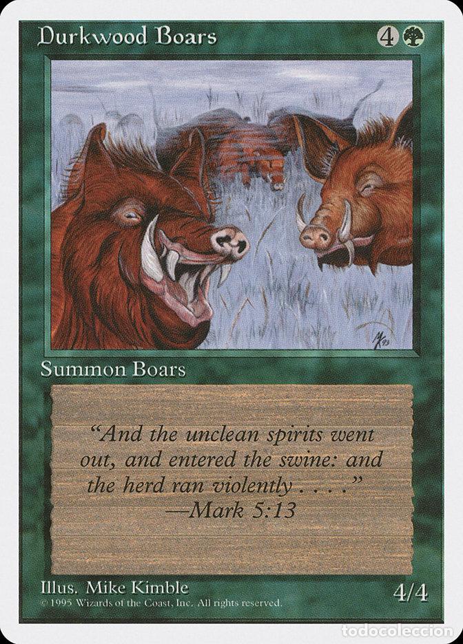 Trading Cards: Carta MTG-Cinghiali di Durkwood-Quarta Edizione-N.224-ITA-EX- - Magic the Gathering