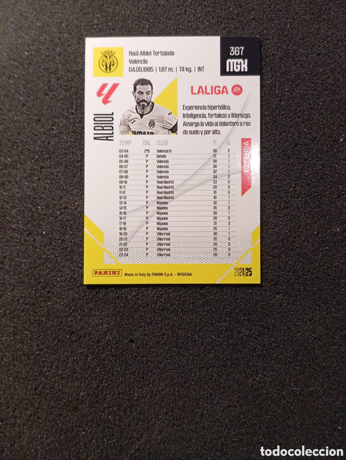 Trading cards: 367 Albiol / Megacracks 2024-25 - Foto 2
