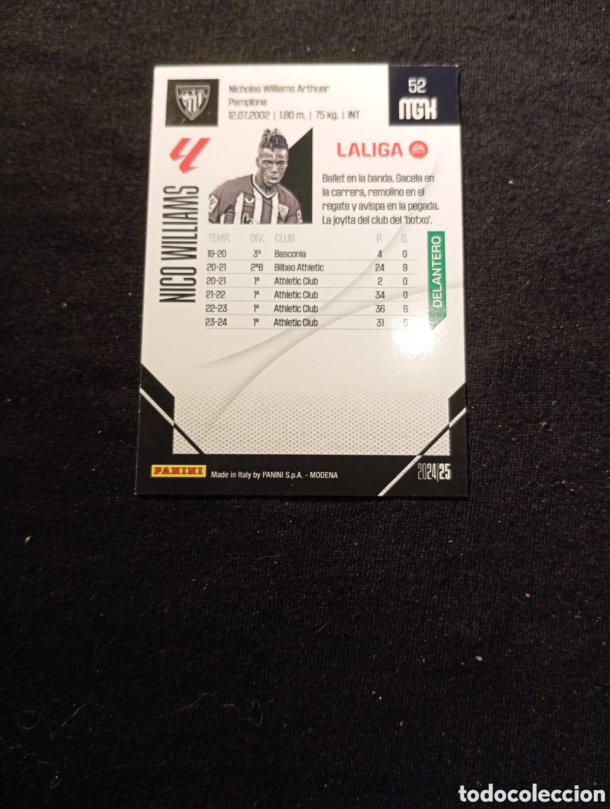 Trading cards: 52 Nico Williams / Megacracks 2024-25 - Foto 2
