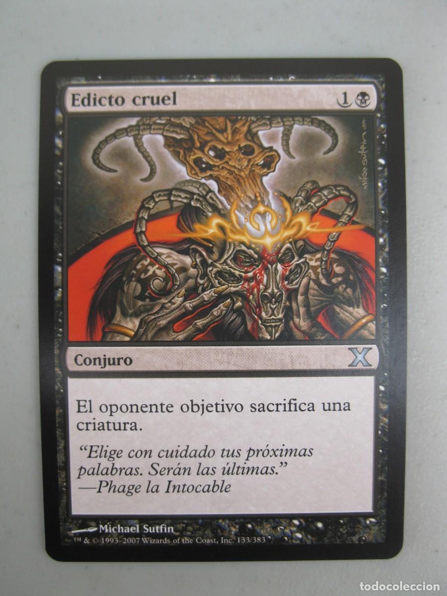 Trading cards: MAGIC THE GATHERING - DECKMASTER - EDICTO CRUEL - CONJURO. - Foto 1