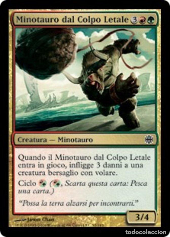 Cartas Colecion&aacute;veis: Carta MTG-Minotauro dal Colpo Letale-Alara Reborn-N.144-ITA-EX- - Magic the Gathering