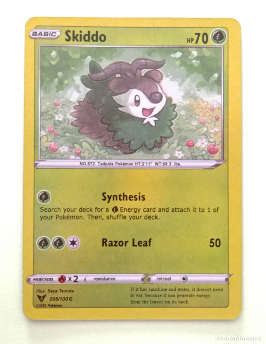 Trading cards: CARTA POK&Eacute;MON BASIC SKIDDO (INGL&Eacute;S) (006/100 C) (2020) - Foto 1